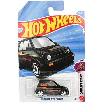 Hot Wheels '85 Honda City Turbo II Compact Kings Die-Cast Toy Car (105/250) - Black