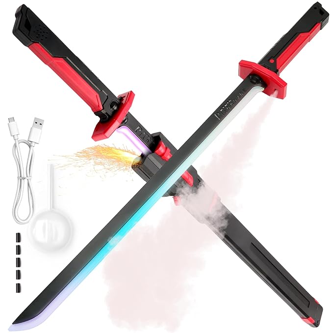 Piaobo Zhe RGB Light Sword with Spark, Spray & Sound Effects