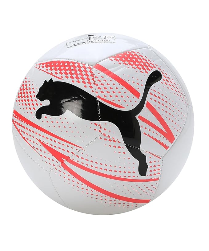Puma Attacanto Graphic Soccer Ball – Size 5 | White-Ultra Blue-Fire Orchid
