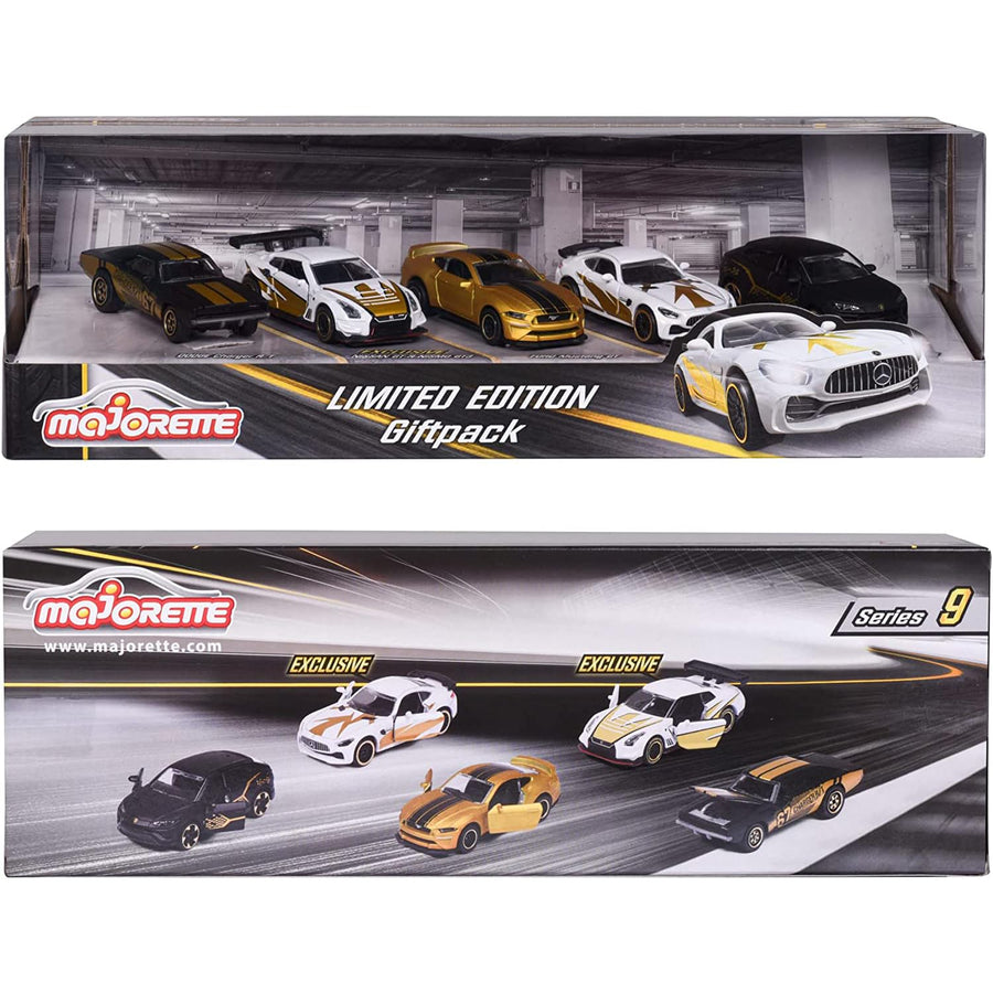 Majorette Limited Edition Gold & Black 5-Pack Die-Cast Cars - Series 9