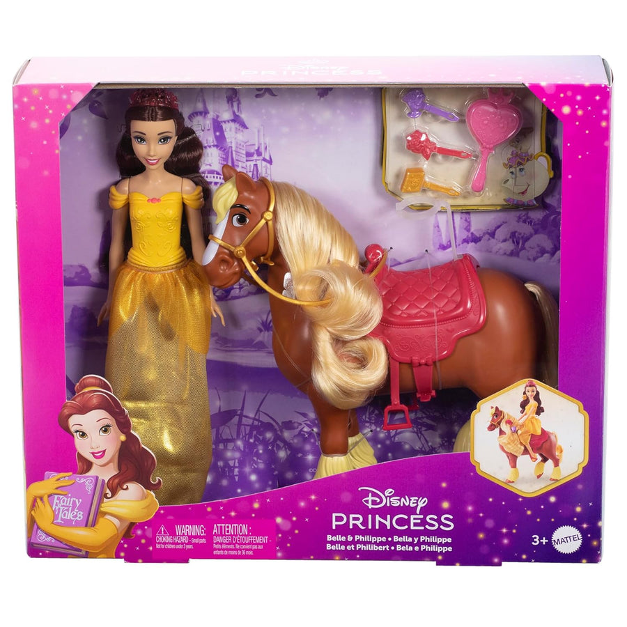 Disney Princess Belle & Philippe Horse Doll Playset