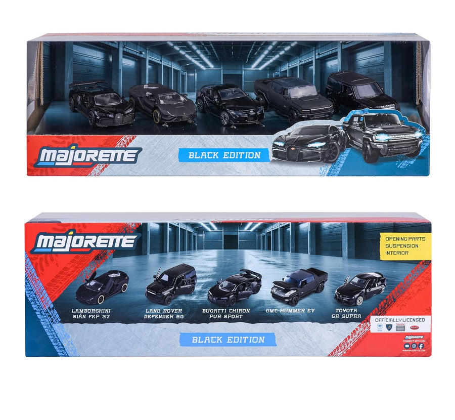 Majorette Black Edition 5-Pack Die-Cast Cars