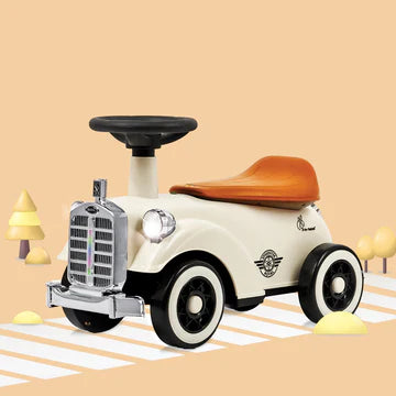 R for Rabbit Vintage Push Ride-On Car - Cream Brown