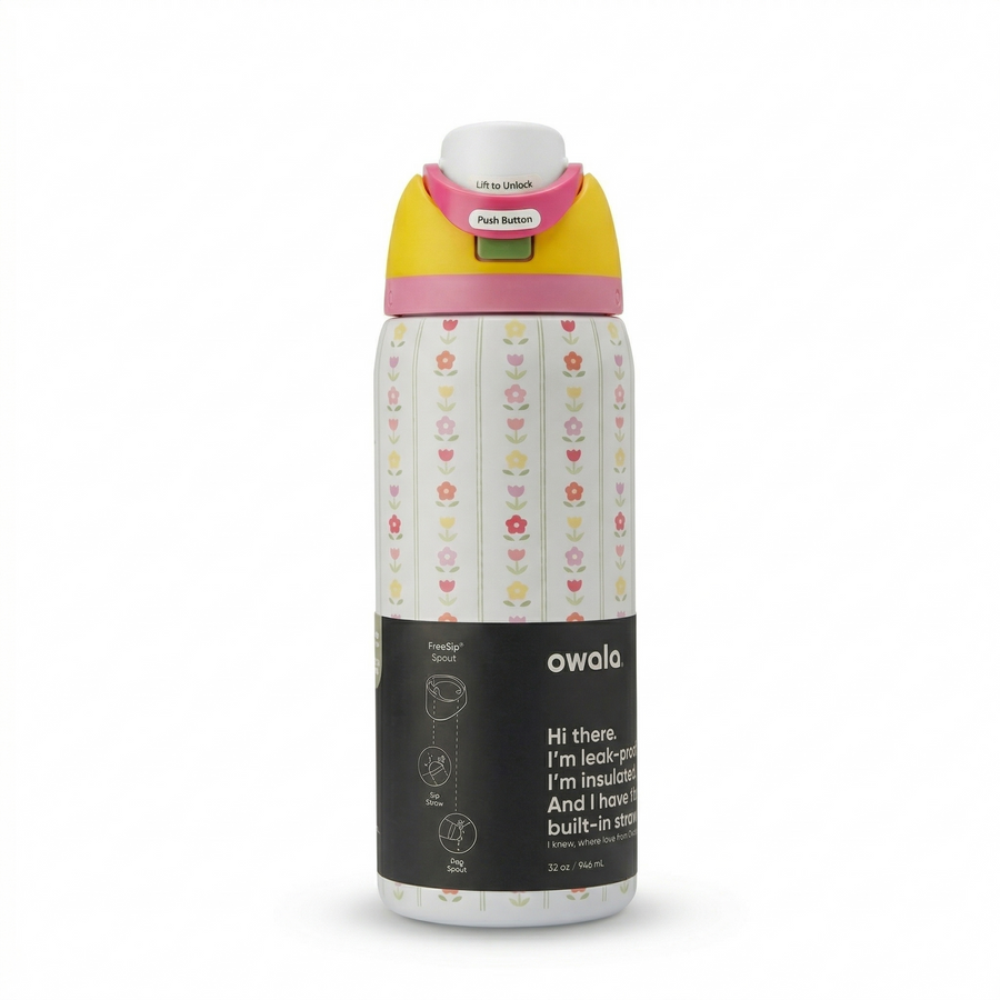 Owala FreeSip Insulated Water Bottle 24oz – Floral Garden
