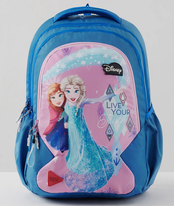 Wildcraft Wiki Girl-3 Disney Frozen School Backpack - Frozen Blue