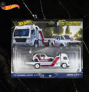 Hot Wheels Premium Car Culture Team Transport - '73 Honda Civic Custom & Aero Lift (JBM36)