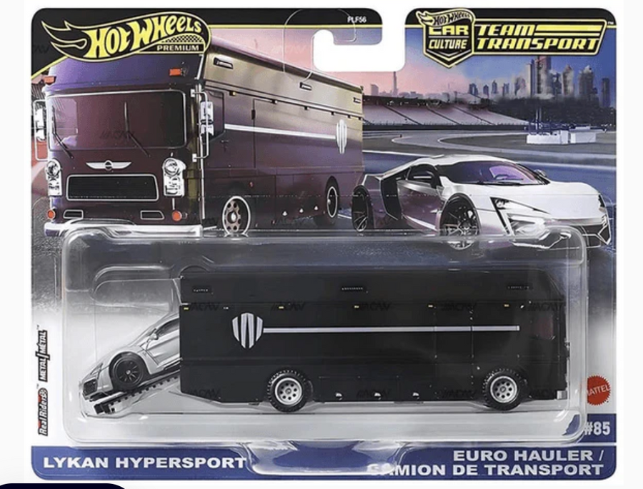 Hot Wheels Premium Car Culture Team Transport - Lykan Hypersport & Euro Hauler #85 (FLF56)