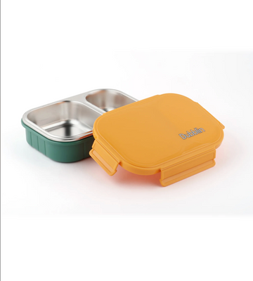 Dubblin Ricky Lunch Box – Stainless Steel, 2 Compartments, BPA Free