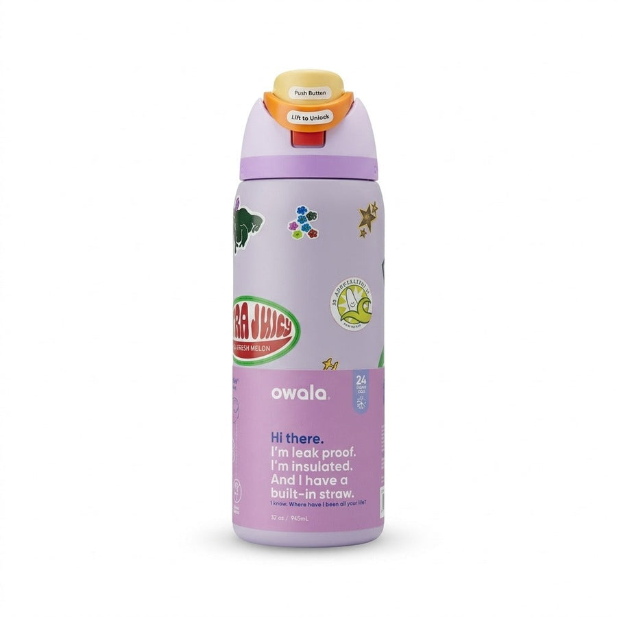 Owala FreeSip Insulated Water Bottle 24oz – Lavender Sticker