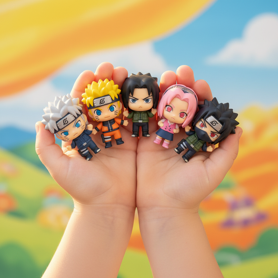 Naruto Anime Characters Series Figure Set – 12 Chibi Mini Figures