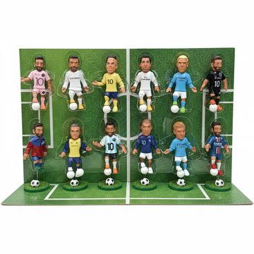 2026 World Cup football figures set on green grass background