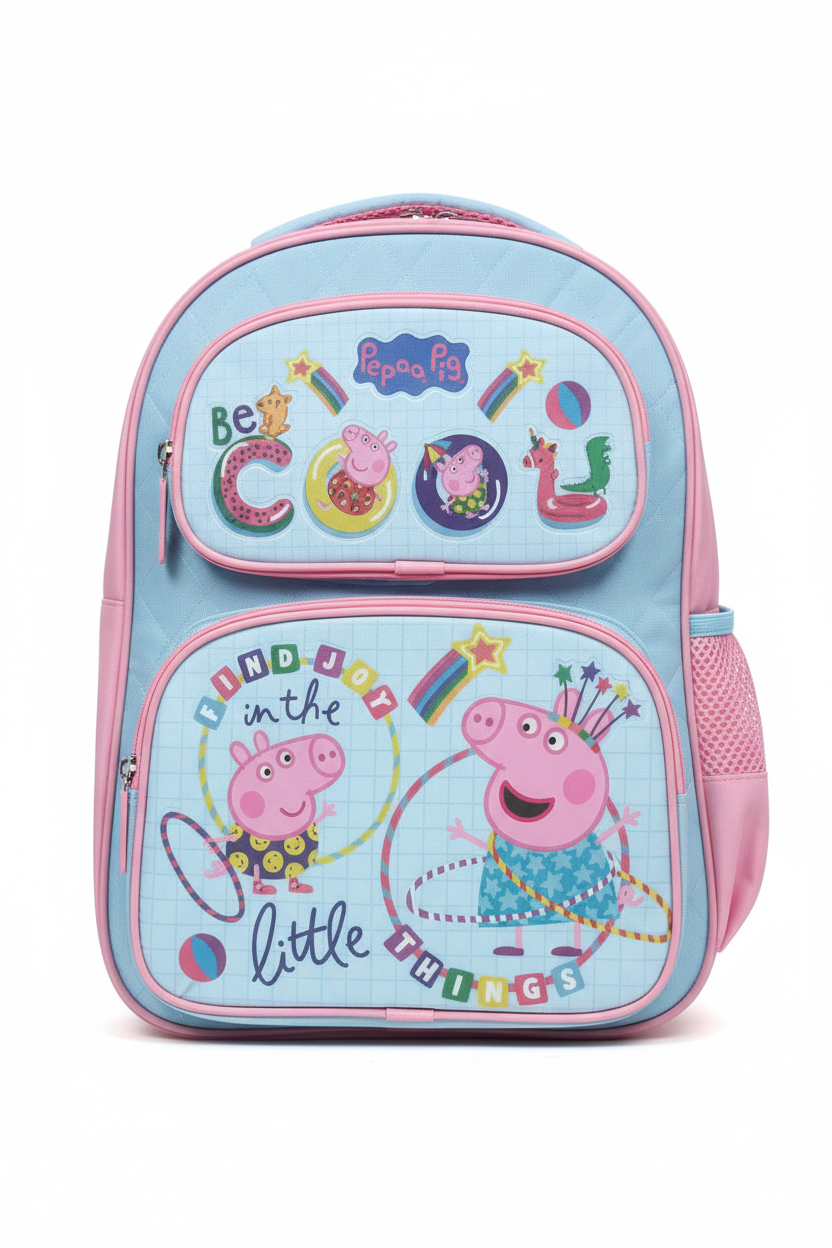 Peppa Pig 16 Inch School Bag - Light Blue (PB25)