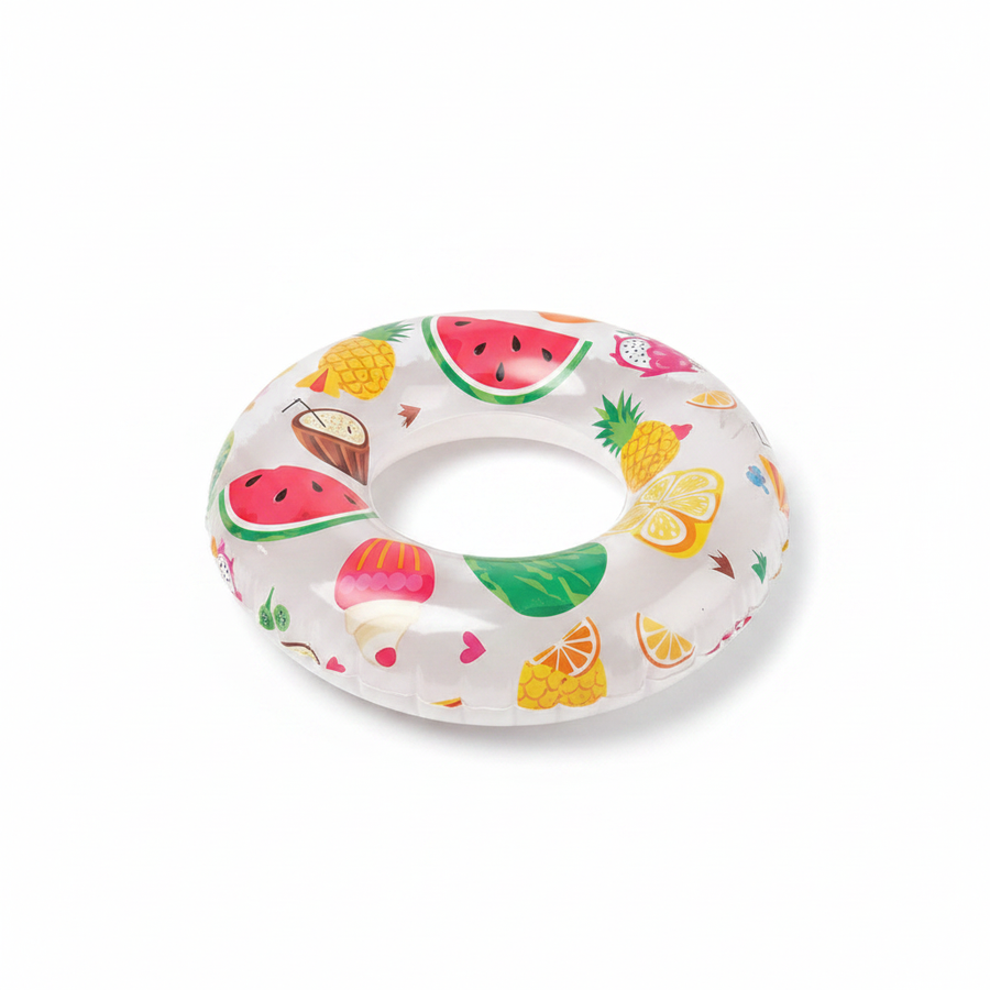 1pc Inflatable Swimming Ring, Swimming Tube for Kids, Lightweight Baby Swim Ring Tube, Water Pool Float Ring, Swimming Pool Accessories (Fruit)