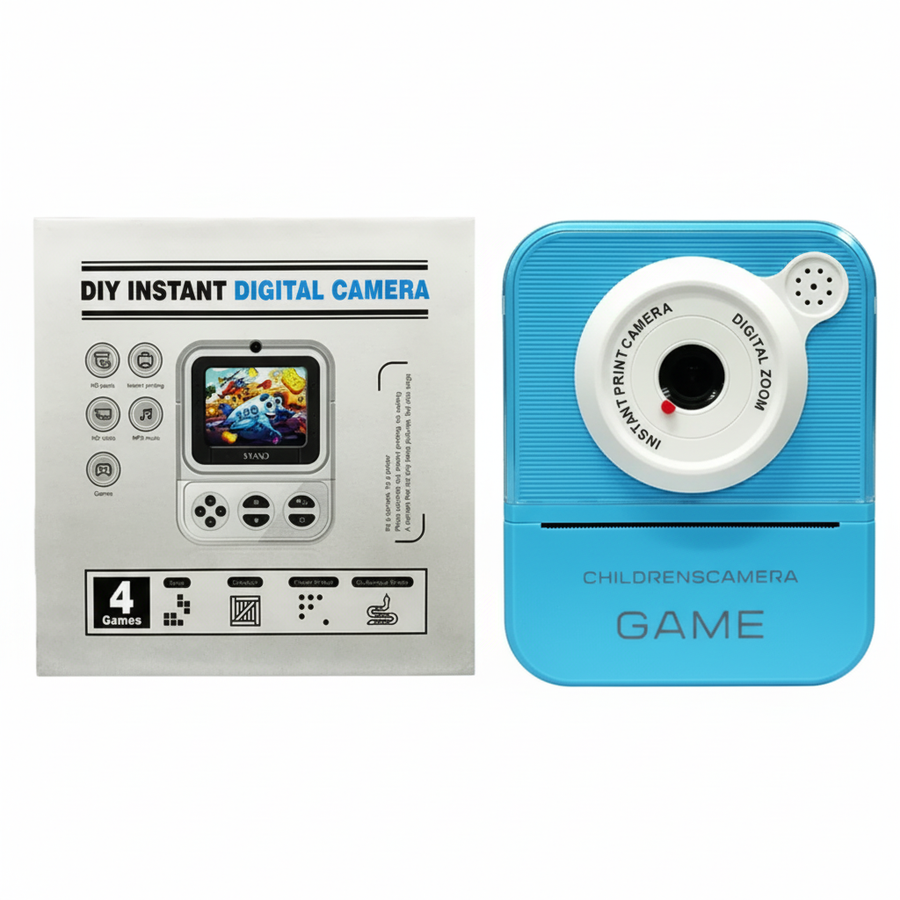 DIY Instant Digital Camera for Kids - Print, Games & Music