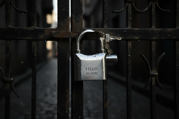 110dB Alarm Padlock - Lifestyle on Gate