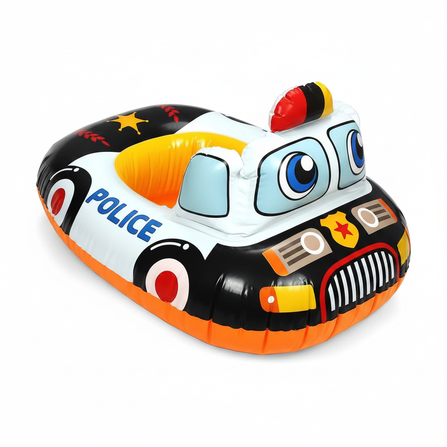 Police Car Inflatable Pool Float for Kids - Baby Swimming Seat Ring
