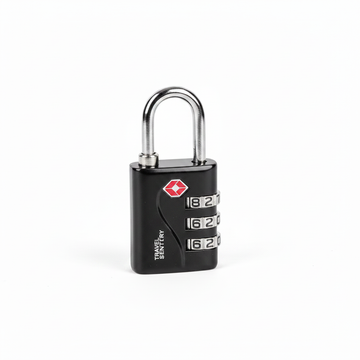 Travel Sentry Black Padlock - White Background